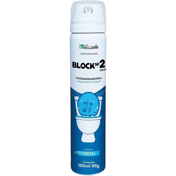 Block Nº 2 Fresh Bloqueador de Odores Sanitários 100 ml – Kelldrin