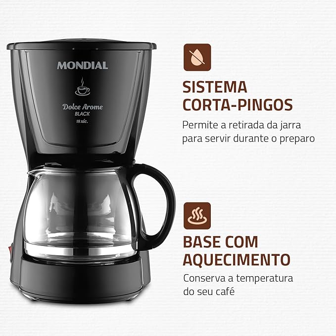 Cafeteira Elétrica Mondial Dolce Arome C-30-18X-FB 18 Xícaras 127V - Imagem 2