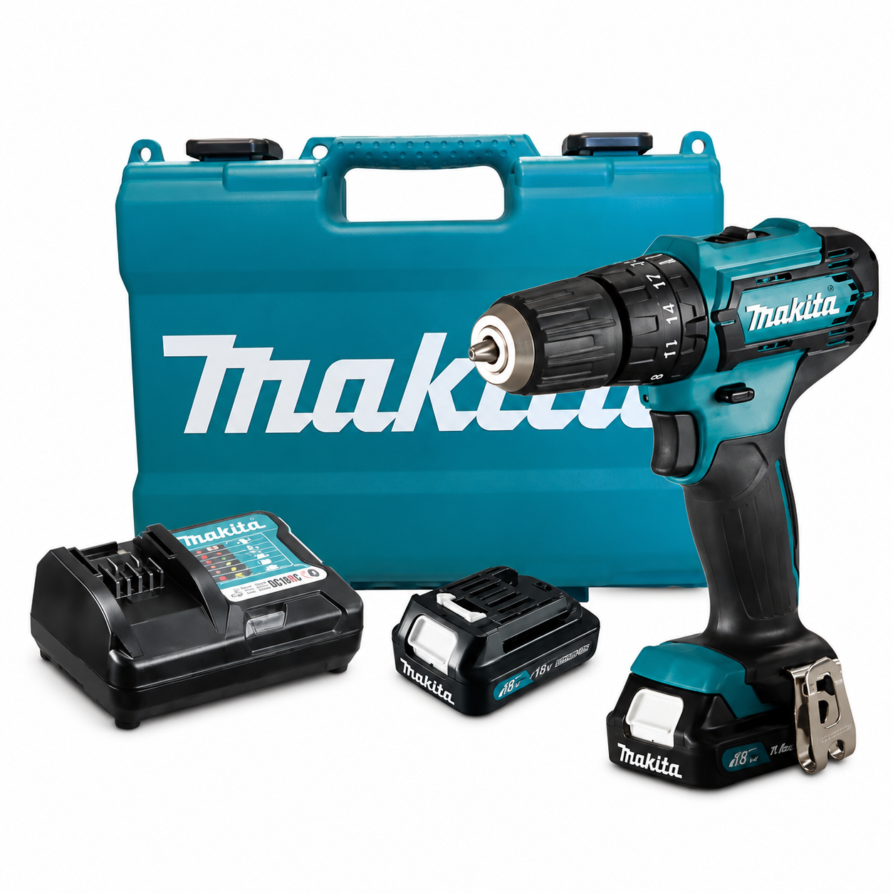 Parafusadeira e Furadeira Makita DF333DWYE 12V CXT com 2 Baterias