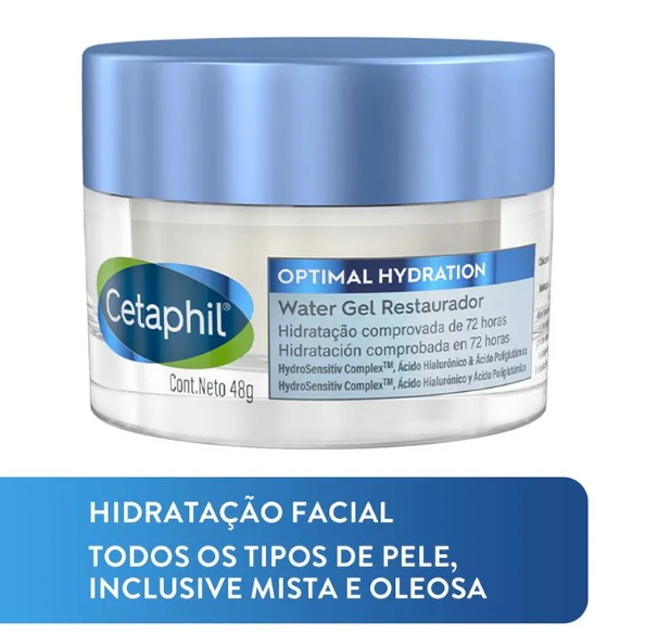 Gel Hidratante Facial Restaurador Cetaphil Water Gel Optimal Hydration 48g - Imagem 2