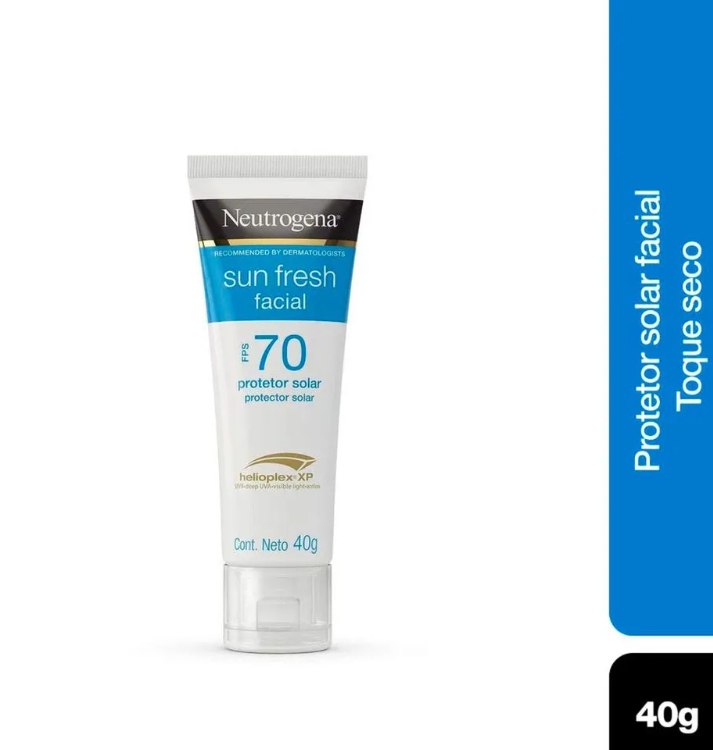 Neutrogena Sun Fresh Protetor Solar Facial Fps70 40g - Imagem 4