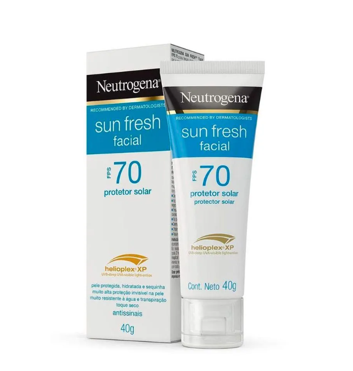 Neutrogena Sun Fresh Protetor Solar Facial Fps70 40g - Imagem 3