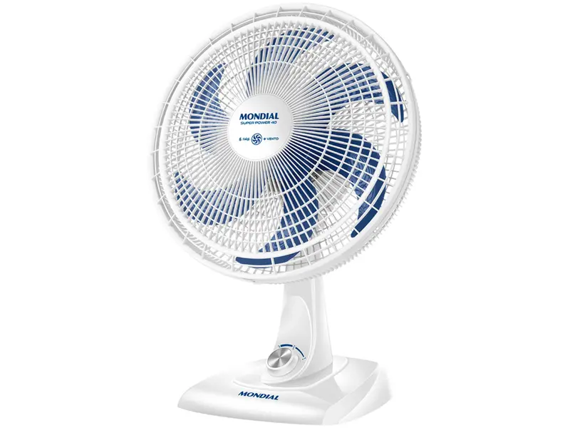 Ventilador de Mesa Mondial Super Power VSP-40-W 40cm 6 Pás 127V